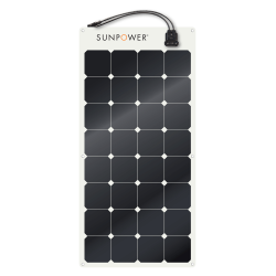 SUNPOWER 110W fleksibelt solcellepanel m/ monokrystallinske bakkontakt-solceller